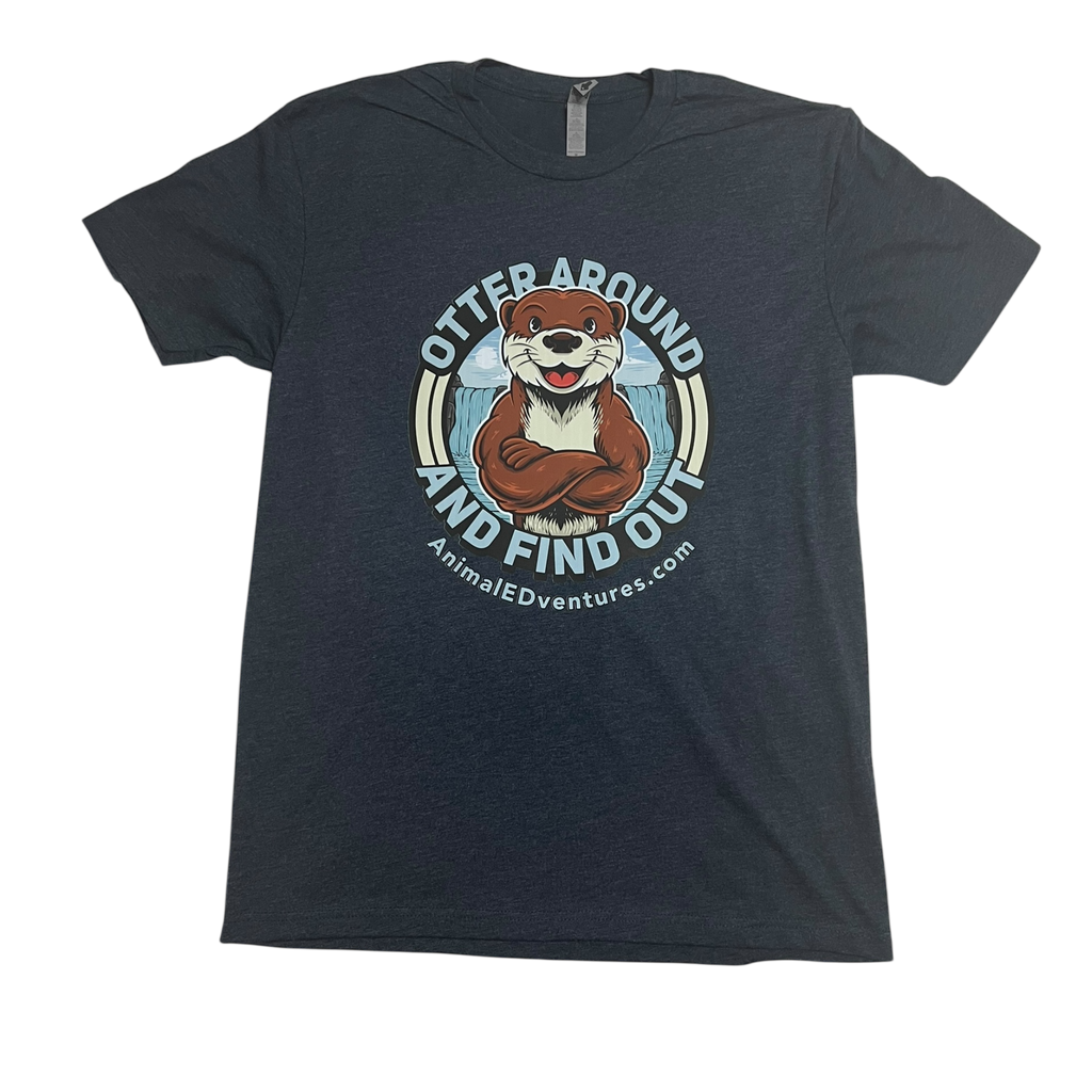Otter Around And Find Out T-Shirt in Dark Grey, Front View