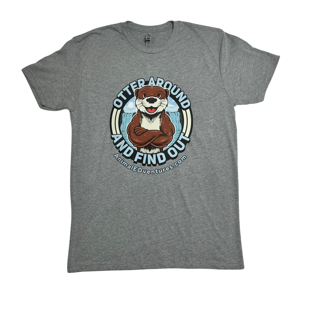 Otter Around And Find Out T-Shirt in Light Grey, Front View